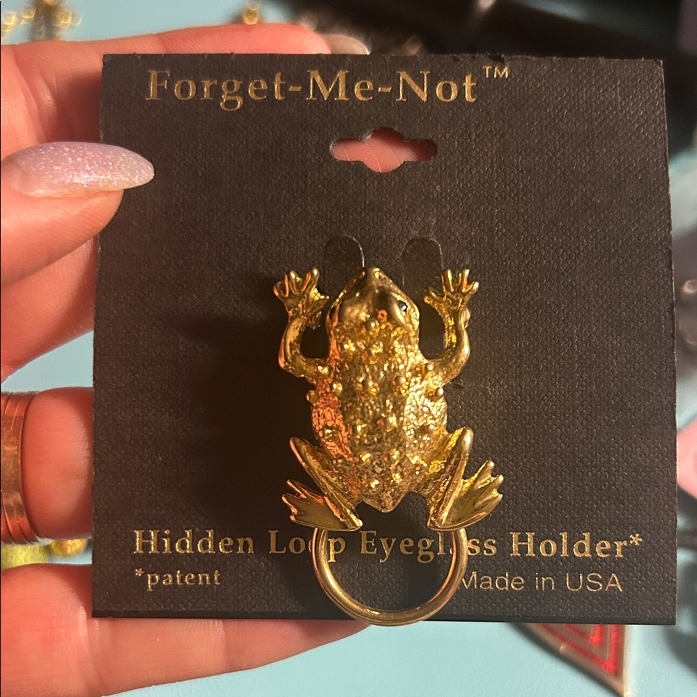 Gold‎ Frog Eyeglass Holder